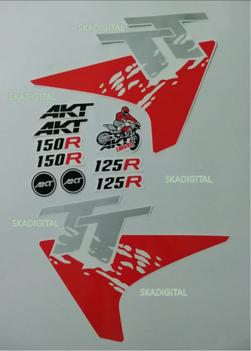 Kit Completo De Calcomanías Akt Ttr 150-125