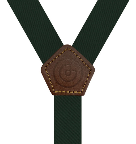 Tirantes Hombre · Con Piel Café · +30 Colores · Grin Accs Color Verde Botella