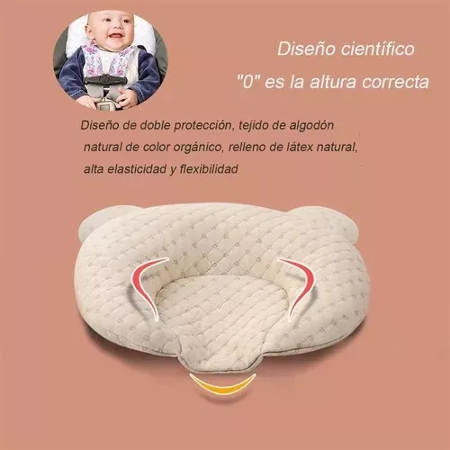 Almohada para bebés recién nacidos, previene el síndrome de cabeza plana. –  AgúMamá