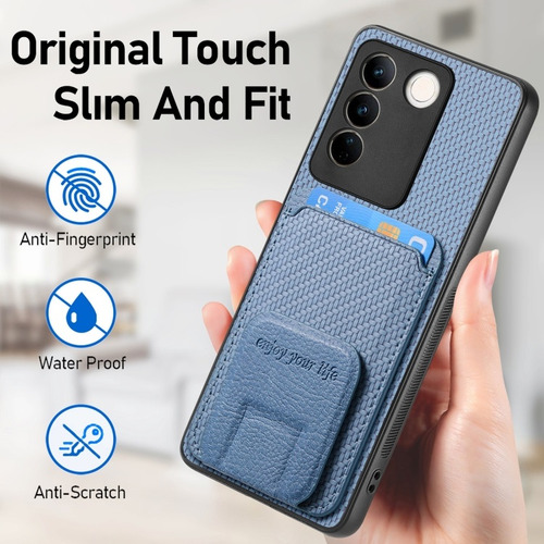 Funda For Con Soporte Plegable Y Bolsa De Tarjetas For Vivo
