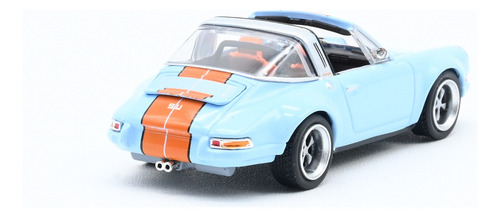 Auto Escala 1/64 Porsche Singer Targa Gulf Azul Pr64-0078 Color Agua