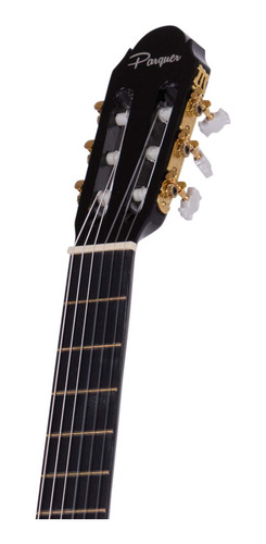 Imagen 5 de 12 de Guitarra Criolla Niño Parquer Negra Estudio Funda Cuota