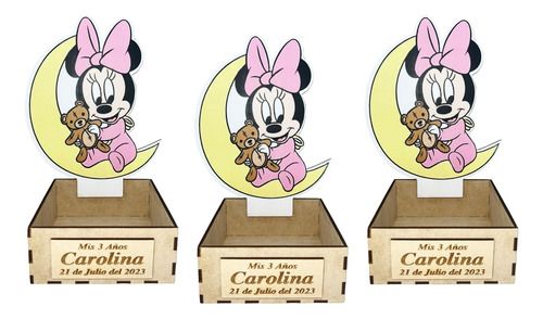 12 Dulceros Caja 20x20 Recuerdo De Minnie Para Tu Fiesta