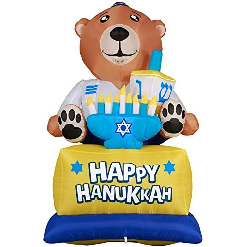 Oso Inflable Gigante De Hanukkah - Decoración De Jardã...