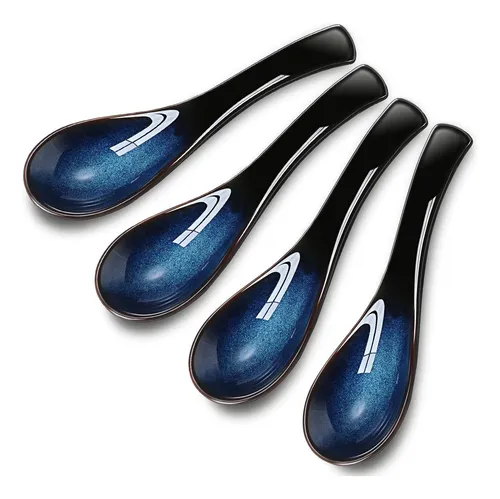 comprar Geiserailie Juego De 4 Cucharas De Sopa De Cerámica Cucharas