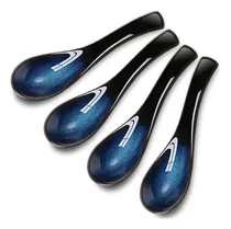 Comprar Geiserailie Juego De 4 Cucharas De Sopa De Cerámica Cucharas