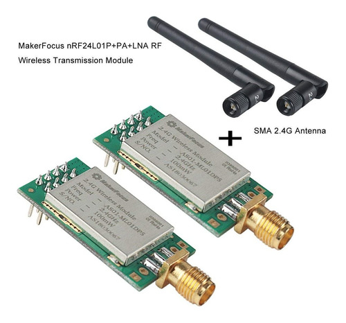 Makerfocus 2pcs Nrf24l01p+pa+lna Rf Wireless Transmission Mo