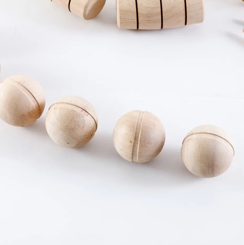 Juego Croquet Familiar Madera Natural 6 Palos +6 Bochas Baum