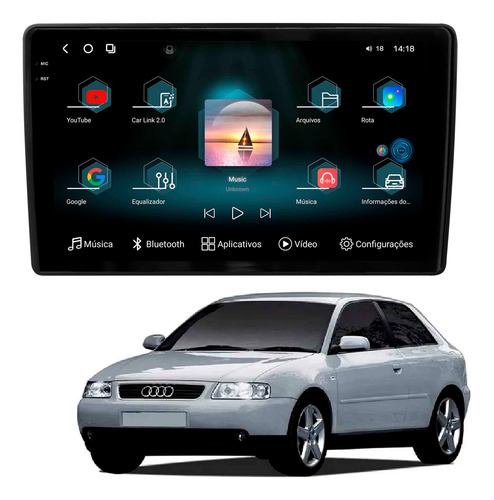 Multimídia Aikon Fóton G3 Audi A3 2000/2007 12+256gb Octa 9p