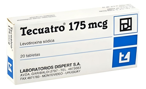 Tecuatro® 175mcg X 20 Comprimidos - Levotiroxina
