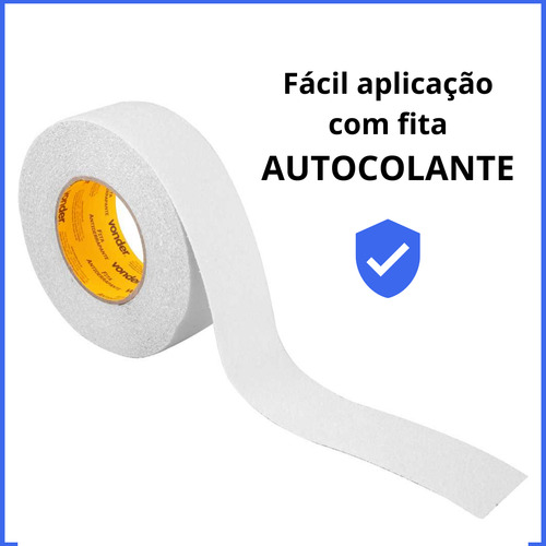 Fita Antiderrapante Externa Resistente Umidade Incolor 5m