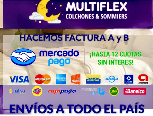 Imagen 6 de 8 de Base Sommier Multiflex Box 2 Plazas 130 - 140 Cm Cama