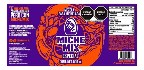 5 Pzas Mezcla Para Michelada Miche Mix Especial 500 Ml