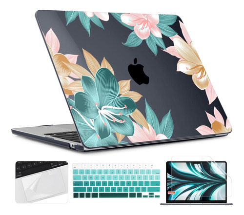 Funda Twolskoo Para Macbook Air 13 M2 + C/teclado Clivia