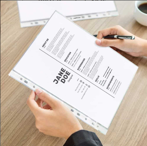 Protectores Hojas Tamaño Carta 100 Pz Para Carpeta