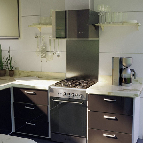 Imagen 3 de 10 de Cocina Luxor Apart 550 Hornallas Luxorgas Luz Valvula Acero