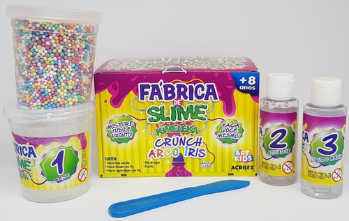 Fabrica De Slime Kimeleka Crunch Arco Iris Acrilex - Artkids