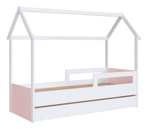 Cama Infantil Bicama Soninho Branco/rosa - Panorama Móveis Cor Rosa