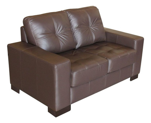Sofá 2 Lugares Sala De Estar Milão Couro Chocolate- Granbelo