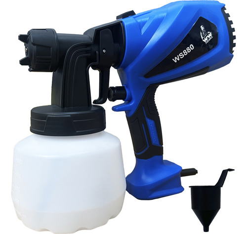 Compressor Pulverizador Tinta Elétrico Bico De Aço Cor Azul