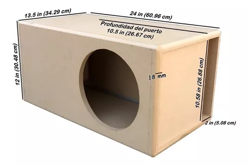 Compatible con Paquete o empaquetar radiador Cajón Para Subwoofer 10 Ventilado De Alto Rendimiento 40hz