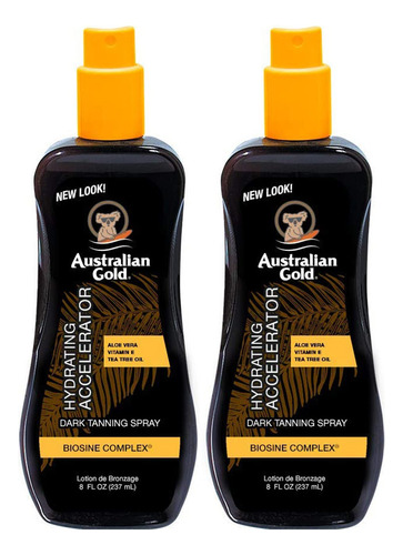 Australian Gold Dark Tanning Accelerator Spray Gel, 8 Ounce.