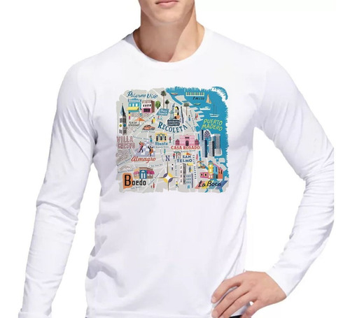 Remera De Hombre Argentina Cultura Mapa M1 Ml