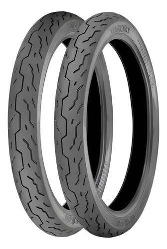2 Pneus 80/100-18 Diant S/ C + 90/90-18 Tras S/ C Technic