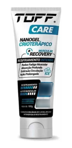 Creme Nanotérmico Toff Para Aquecimentos Musculares 100g