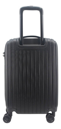 Valija Carry On 100%abs Liviana Reforz + Mochila Boca De Pez Negro Rayas