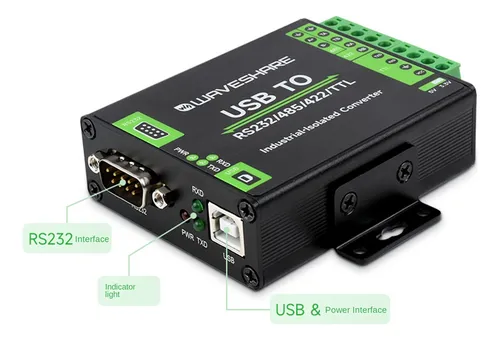 Convertidor Usb Aislado Digital Industrial Waveshare Ft232rn