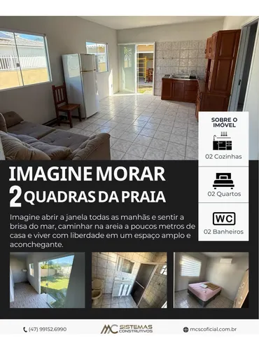 Casa Na Praia, Santa Catarina 2 Dormitórios Imbitiba Sc