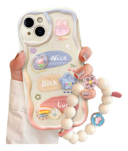 Funda Protectora De Teléfono De Silicona Con Forma De Cadena