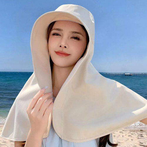 Gorro De Sol Con Forma De Chal De Ala Grande, Protección Con