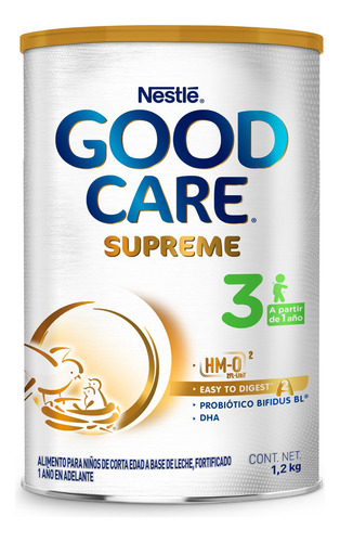 Leche de fórmula en polvo Nestlé Good Care Optipro Supreme 3 sabor neutro en lata de 1 de 1.2kg - 12 meses a 5 años