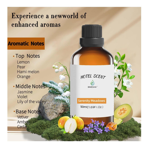 Servenity Meadows Scent Oil Esencial, Aceite De Difusor Del