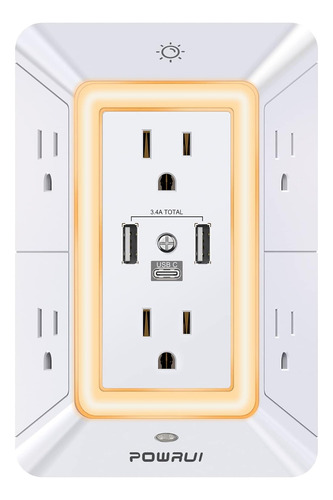 Extensor De Salida Usb Protector Contra Sobretensiones ...