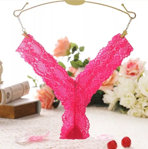 Pantys En Encaje Super Suave Kit X 3 Fucsia, Azul Y Blanco