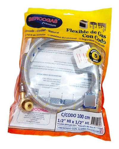 Flexible Gas Para Cocina 1mts Hi 1/2 X 1/2 Hi