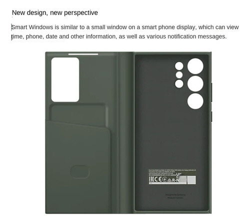 Para Samsung S23ultra Chip Phone Case Smart Window Case