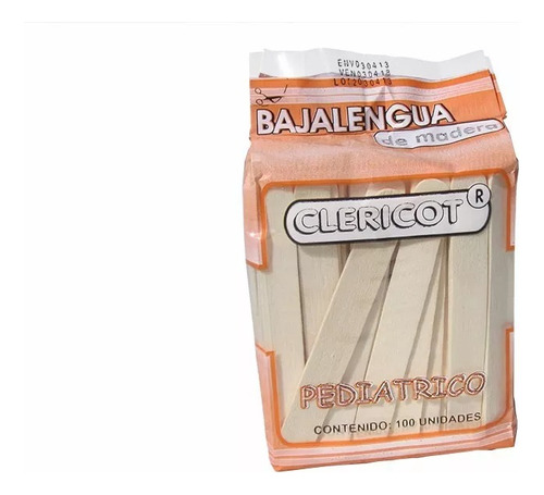 Clericot Baja Lenguas Pediátrico Madera Pack X100 Unidades