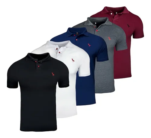 Kit 5 Camiseta Gola Polo Masculina Algodão Preço De Fabrica