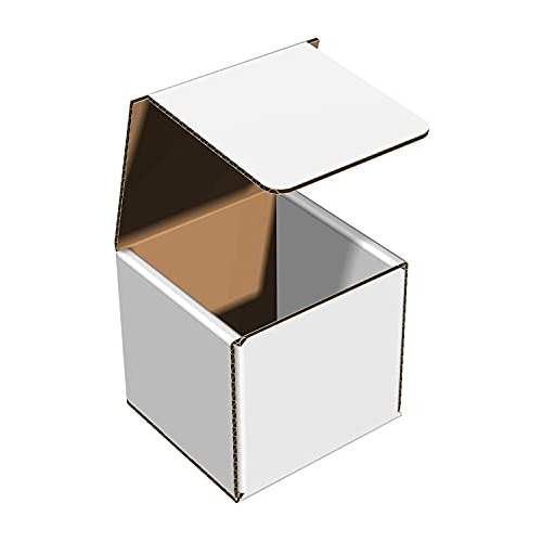 Caja De Envío De Cartón Blanco, Paquete De 50, 4 X 4 ...