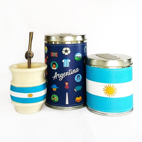 Imagen 3 de 7 de Equipo De Mate Santo Completo Argentina Set Kit Matero