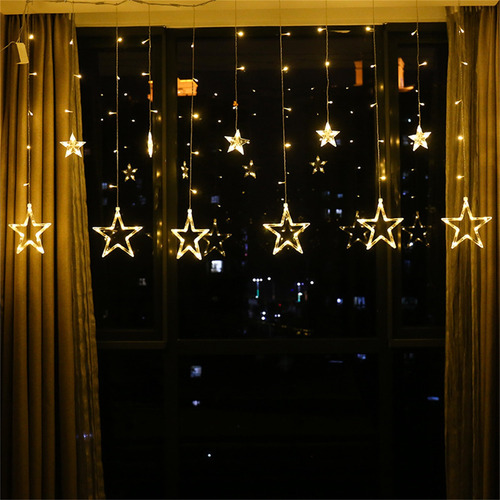 Luces Led Navideñas En Forma De Estrella De Cinco Puntas Dec