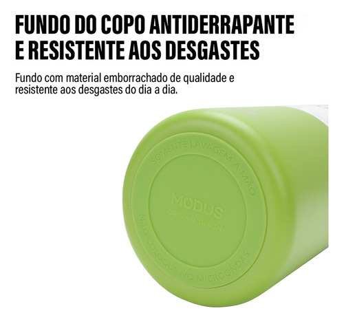 Modus Garrafa Térmica 1700ml Bebidas Quentes E Frias Adequado Para Utilização Diária Em Casa Cor Verde