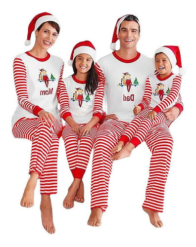 Pijamas De Navidad Para Familiares Playera + Pantalón