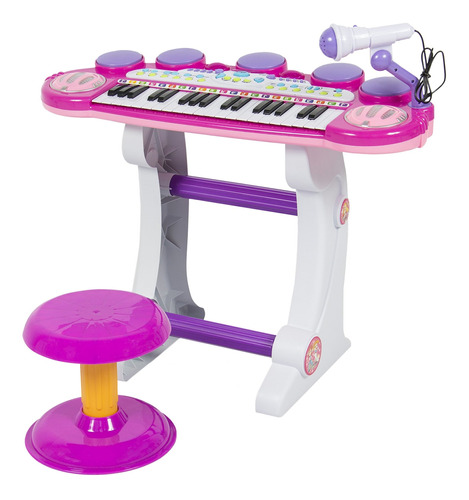 Piano Electrónico Musical Infantil En Rosa