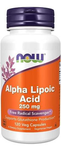 Ácido Alfa Lipoico Now  250mg 120 Caps