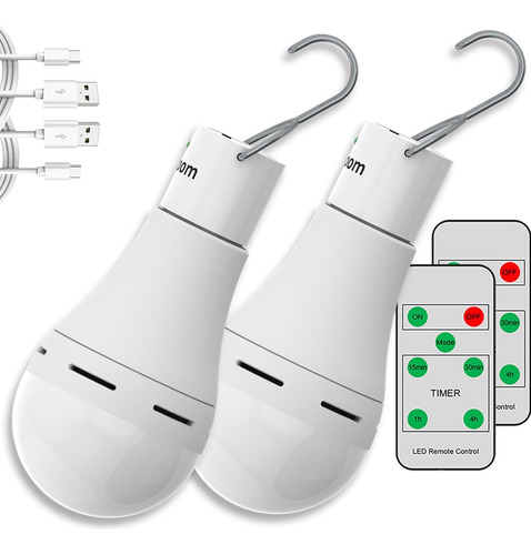 Bombilla De Luz De Emergencia Recargable Control Remoto...